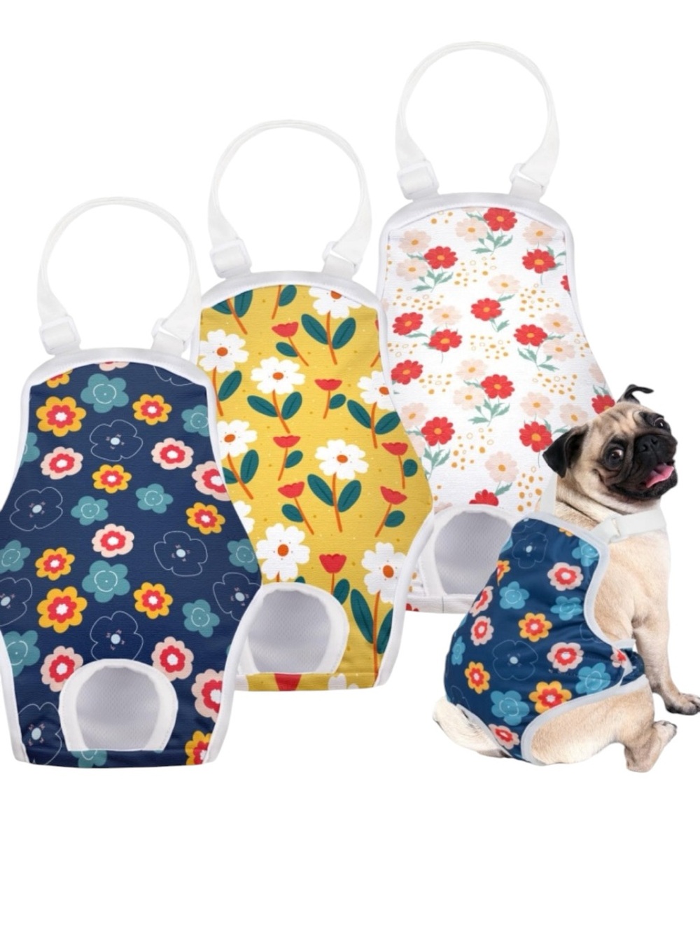 Adjustable Doggie Diapers - Set of 3